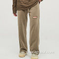 Spring new ripped loose edge sweatpants